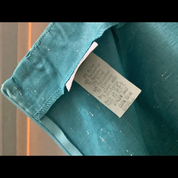 Stretchy fancy teal mini dress. Worn once to a snazzy party then packed away. - Picture 4 of 5